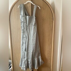 Show Me Your Mumu Dress Claire Midi Moss Green Size small (Luxe Satin)